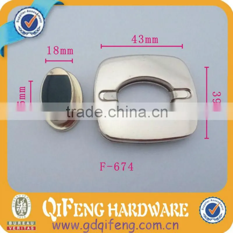 2014 new fashion bag lock box lock for leather handbags lock bag accessories qifeng f-674