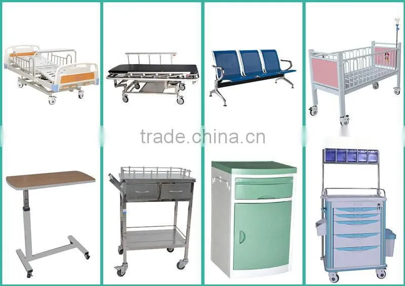 Medical Equipment KLR054-ET Luxury Emergency Trolley abs hospital medication CART Medical Trolley