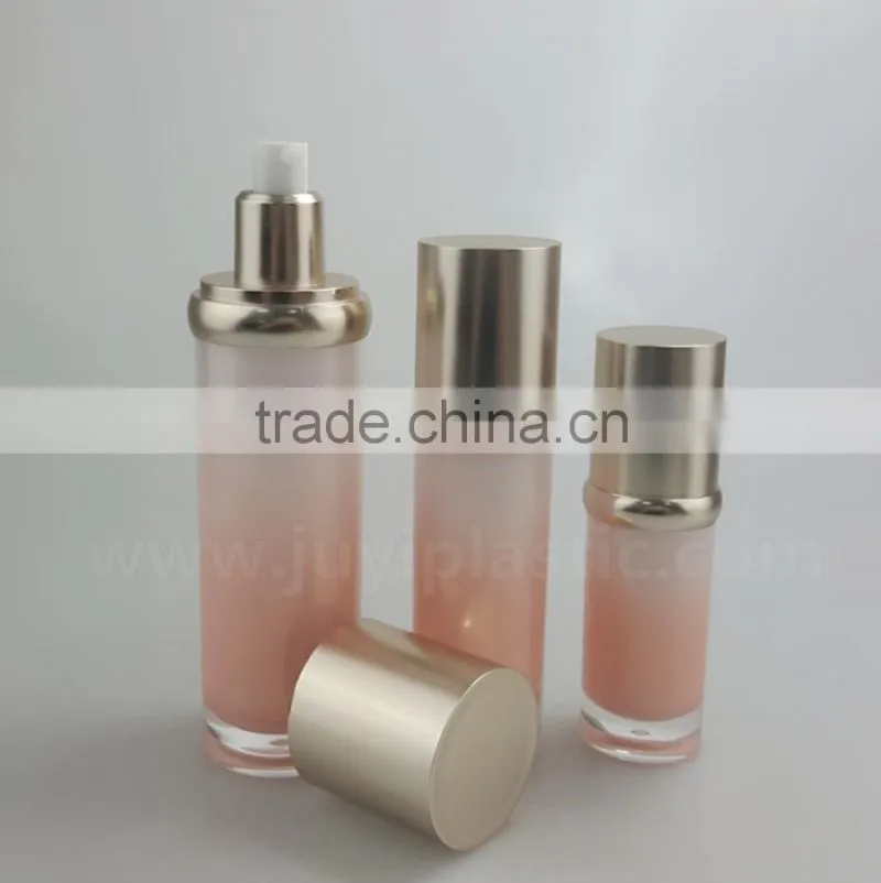 Round Cosmetic Acrylic Bottle, Acrylic Lotion Bottle With Pump