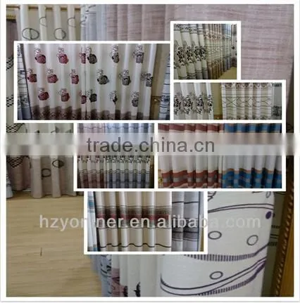 new design flocked curtain luxury blackout fabric Flame retardant for living room
