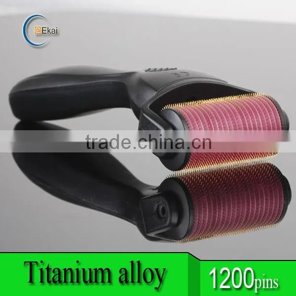 2014 low price 1200 needles titanium derma roller with replacable tips