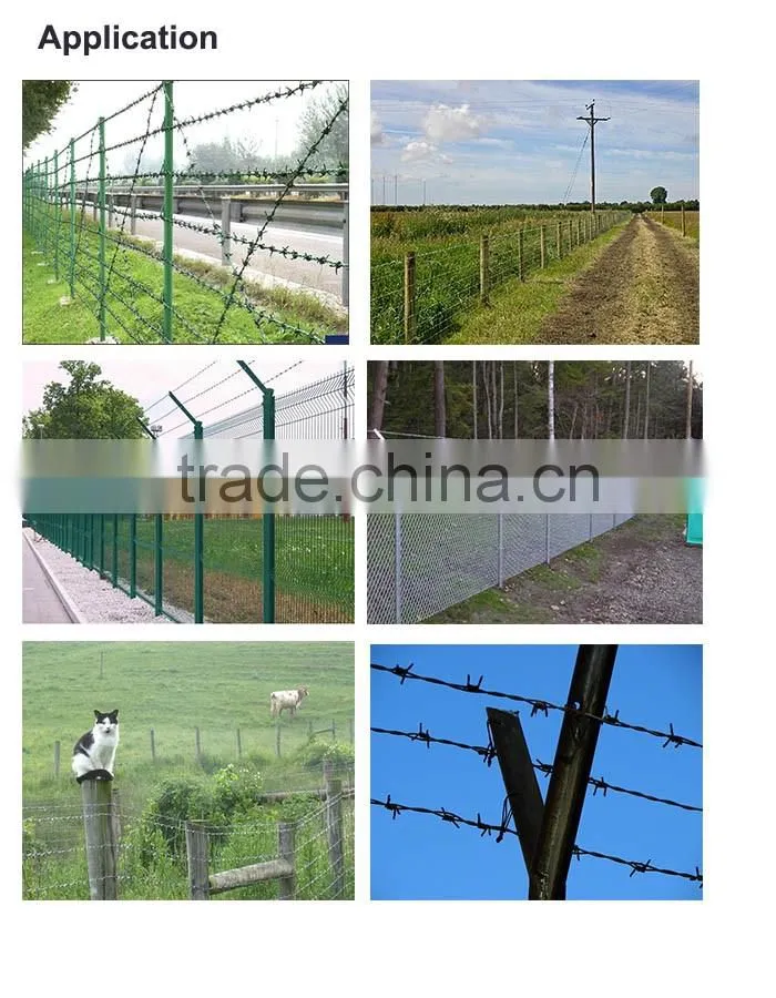 Beautiful surface treatment 1.57mm hi-tensile barbed wire price