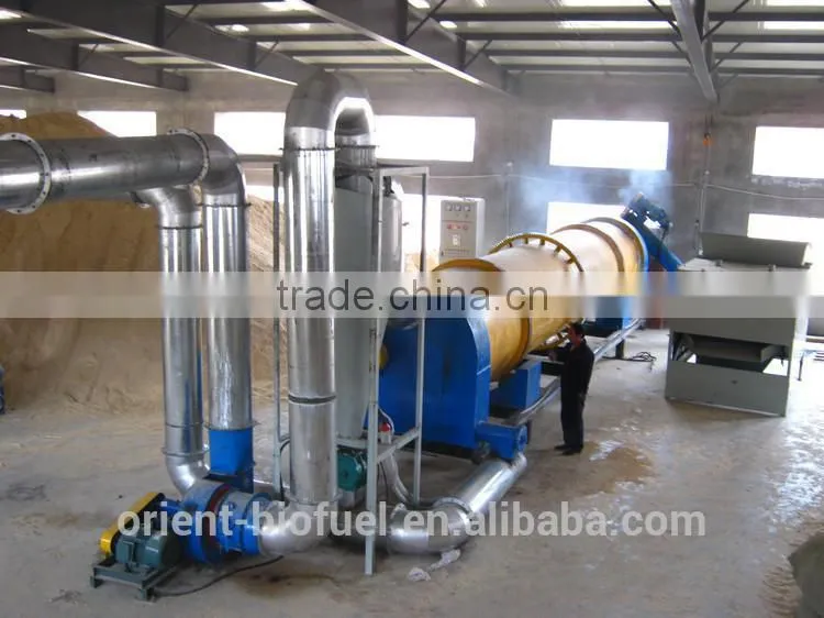 Low consumption wood chips rotary drum dryer from Jining TN-ORIENT