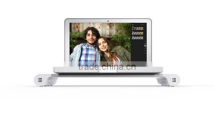 2 in 1 4 USB ports mobile phone charging computer display stand