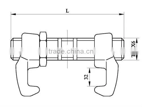 Hot dip galvanized forged steel container bridge fitting