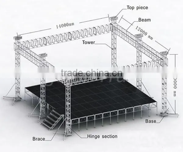 portable stage platform aluminum stage platform mobile stage
