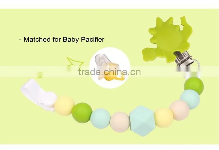 Multi-color Soft Silicone Baby Pacifier Chain Clamp