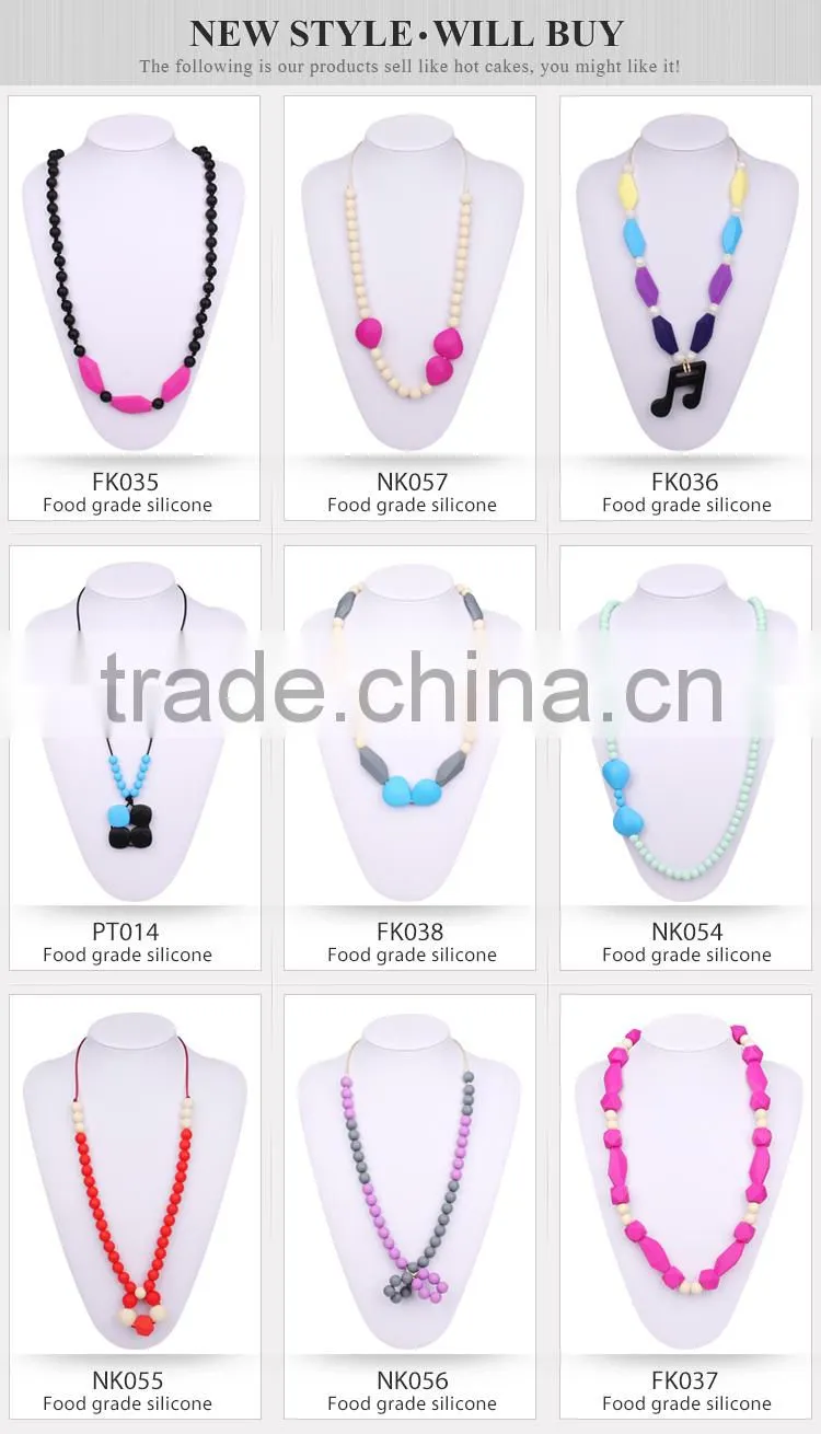 100% Non-Toxic Handmade Cool Jewellery Teething Necklace For Babies