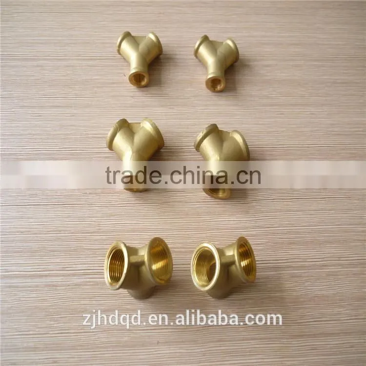 BSP,NPT, female ,3way ,forged Y-type brass connector,manifold connectors