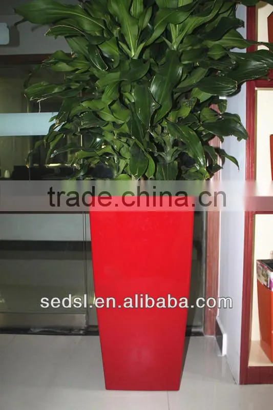 large square flowerpot,garden planter,baking finish flower pot