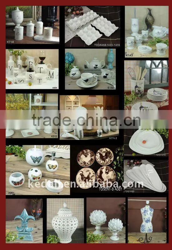 durable ceramic serveware with bamboo tray