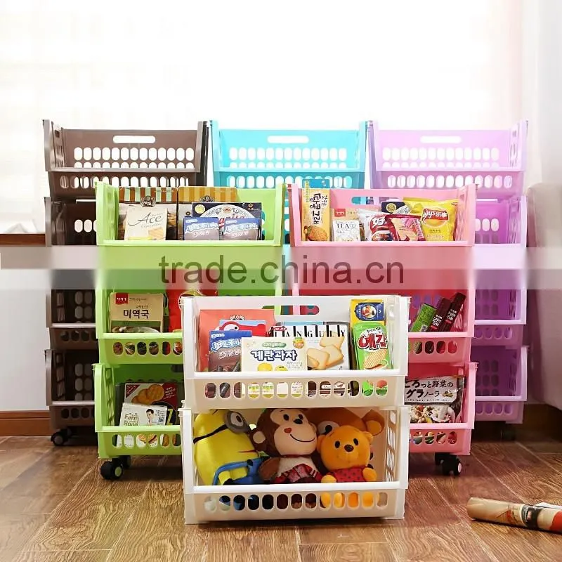Household Storage 2 Tier Basket for Closet Office Garage Kitchen and Bathroom