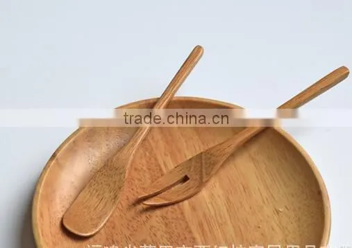 CY047 Natural Wooden Mini Spoon Fork Janpan Style Bamboo Fork Tableware Kit