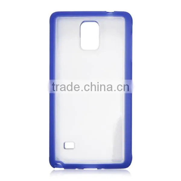 Multicolor frame transparent cover, TPU protective phone case for Samsung Note4