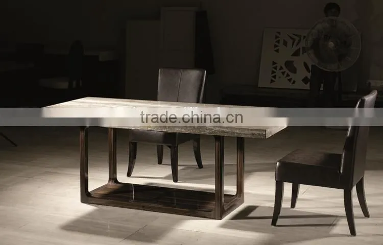 French elegant wooden leather dining chair