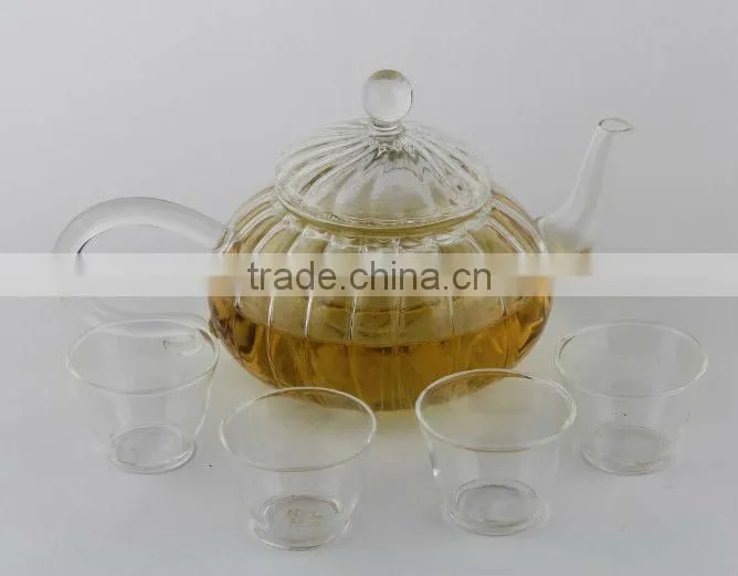Clear Glass teapot With Stainless Steel Filter