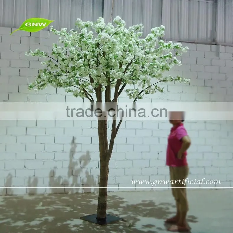 GNW BLS1603002 7ft white real touch silk cherry flower blossom wedding decoration tree