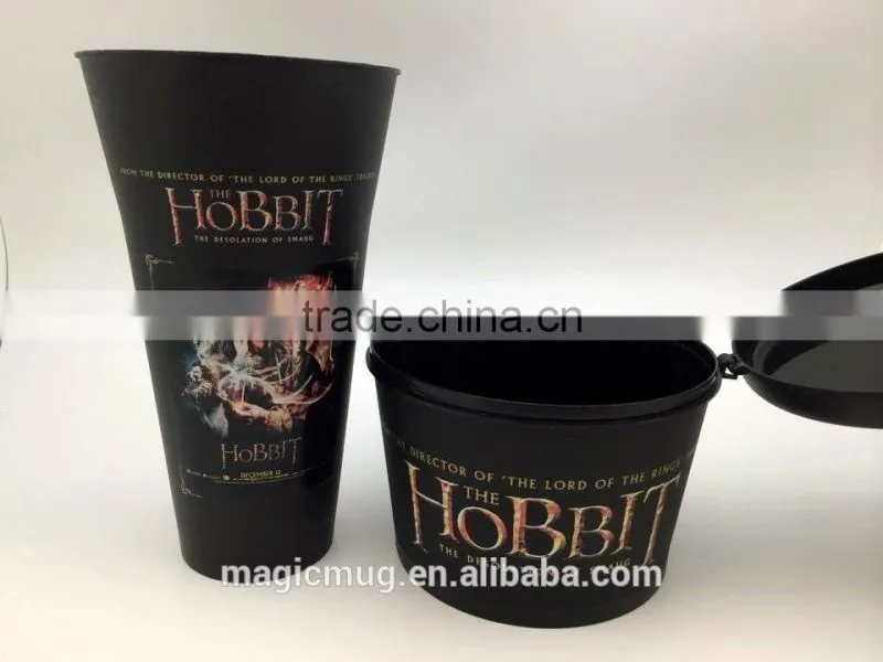 plastic Popcorn bucket with lid