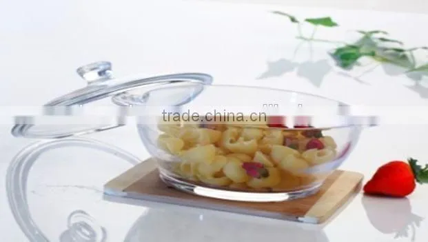 High quality clear round glass soup pot microwave glass pot