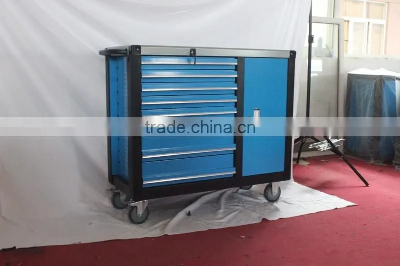 Metal tool trolley with large storage space