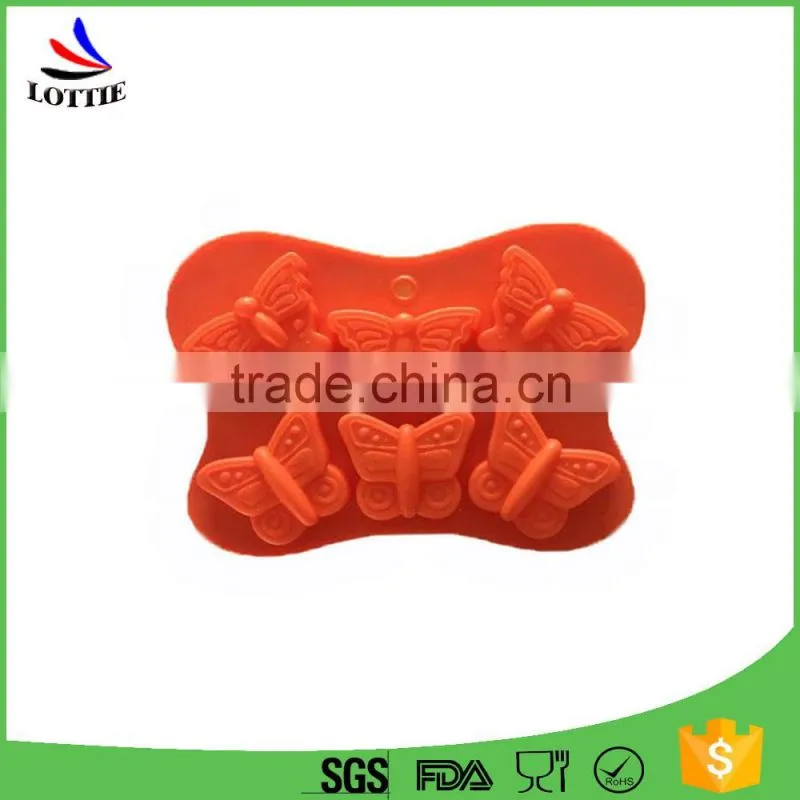 China Manufacturers 2016 butterfly shaped silicone ice cube tray