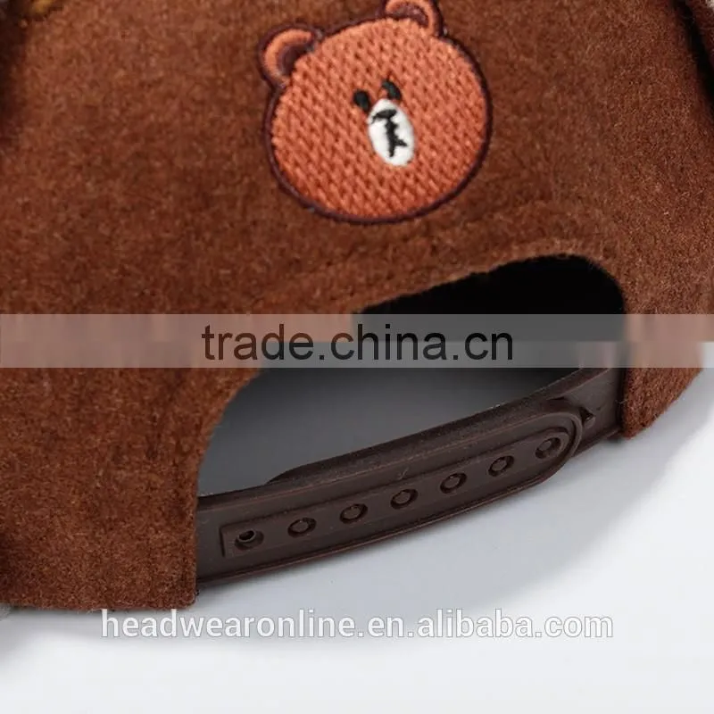 Winter Woolen Bear Style Baby Earflap Cap