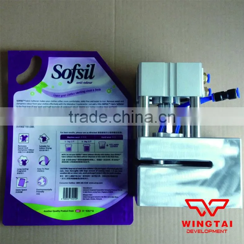 banana shape hole punch machine for plastic shopping bag