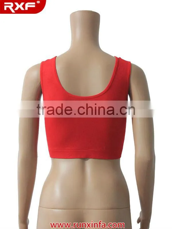 Simple lady sports bra with removable padding/custom sports bra