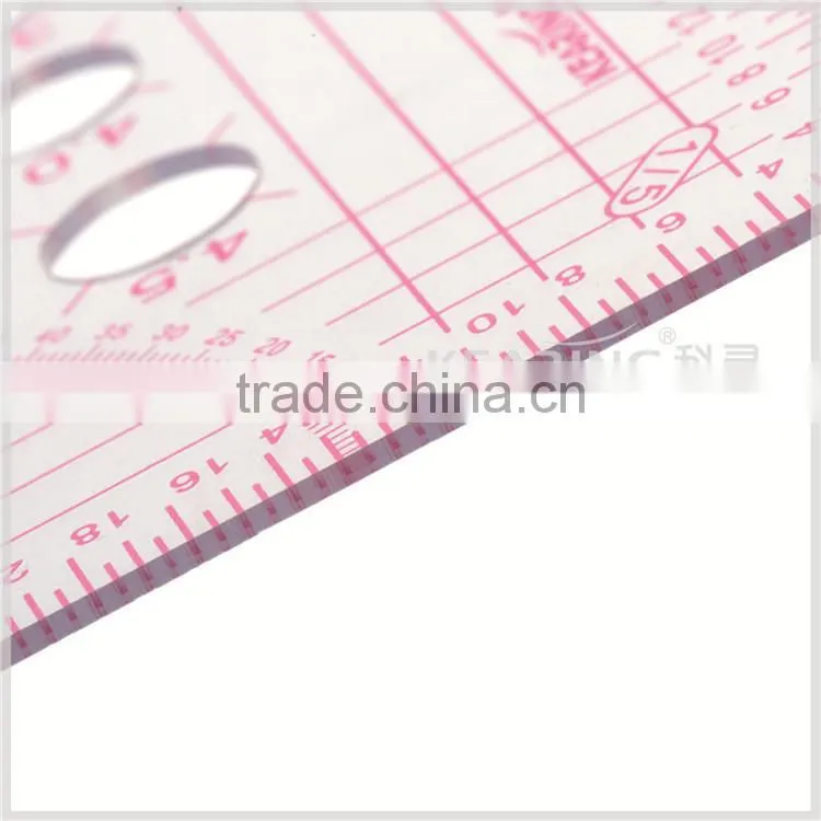 Kearing brand 1:3/1:4/1:5 transplant plastic sandwich line flexible triangular scale ruler #8345