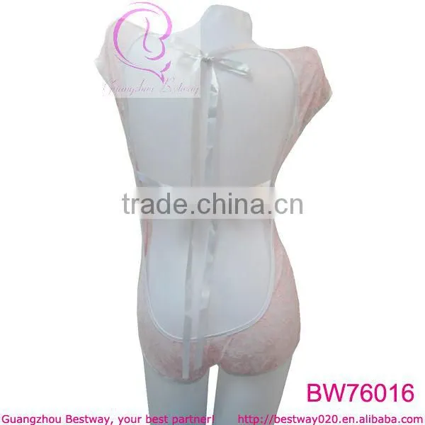 Sexy deep V neck collar sleevess backless nightgown