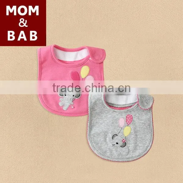 2014 Branded baby bibs product high quality baby bibs elephant design, bibs mom and bab