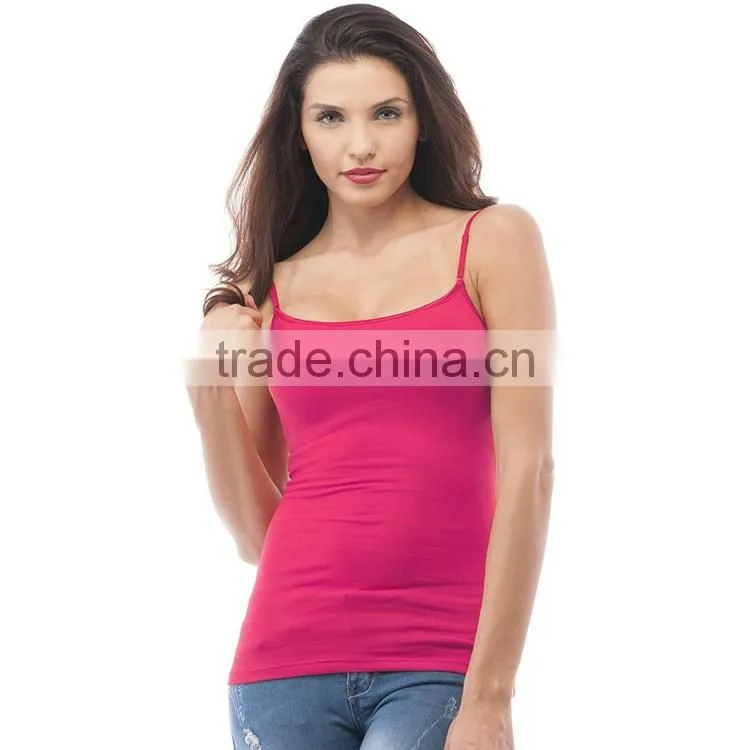 Top Fashion Wholesale Various Color New Model Plain Stringer Tank Top Women