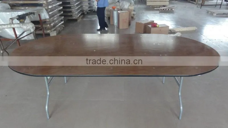 high quality plywood folding long table/plywood rectangular banquet table