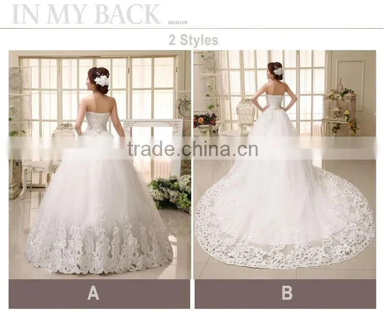A Line Wedding Dresses Off Shoulder Pleated Lace Vintage Dress