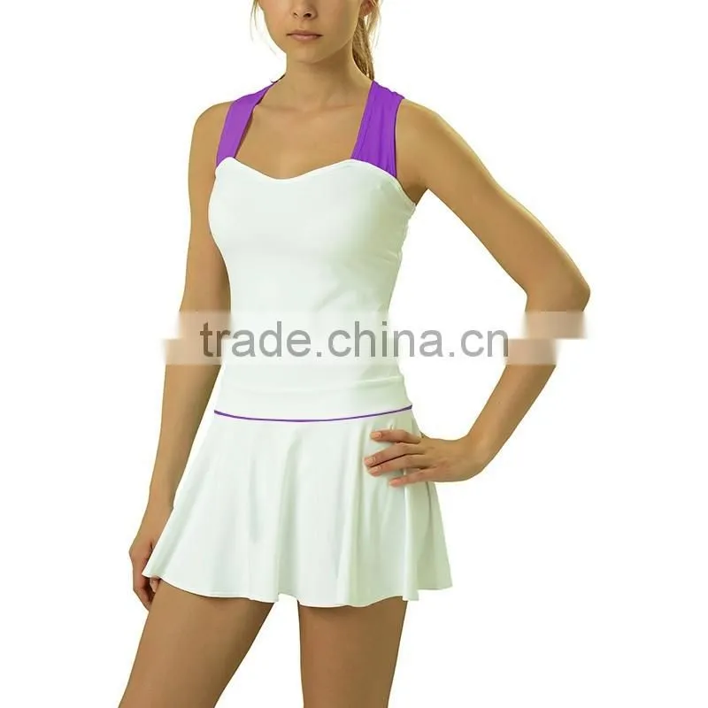 Summer young girl new fashion dress tropical tennis girls suits or dress
