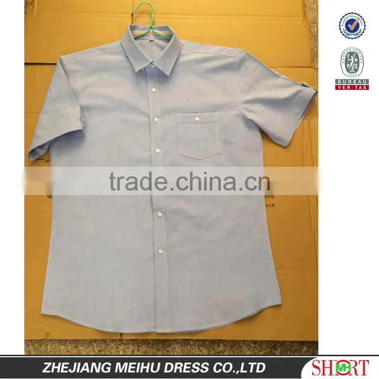 2016 Custom Men cotton button down collar oxford shirt , short sleeve dress shirt