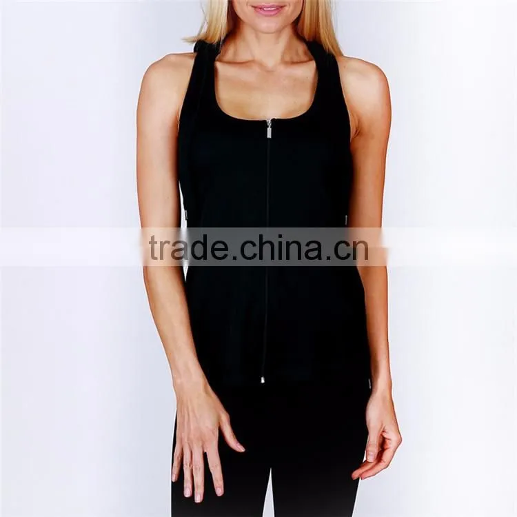 2016 Guangzhou Colorful Fashion Latest Women 100% Polyester Zipper Ladies Long Tops For Leggings