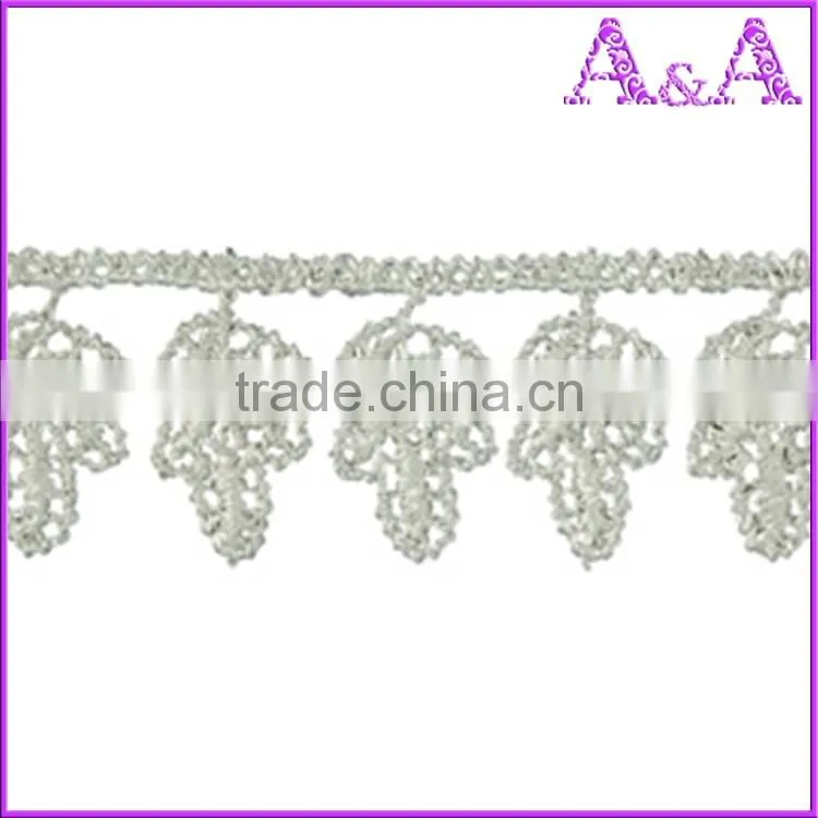 New Fashion Chemical Lace / Guipure Lace / Cupion Lace Fabric hot selling blue color nylon guipure lace fabric