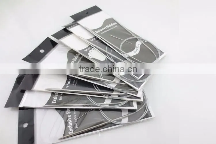 Hot Sale 11 Size 80 Length Stainless Steel Circular Knitting Needles