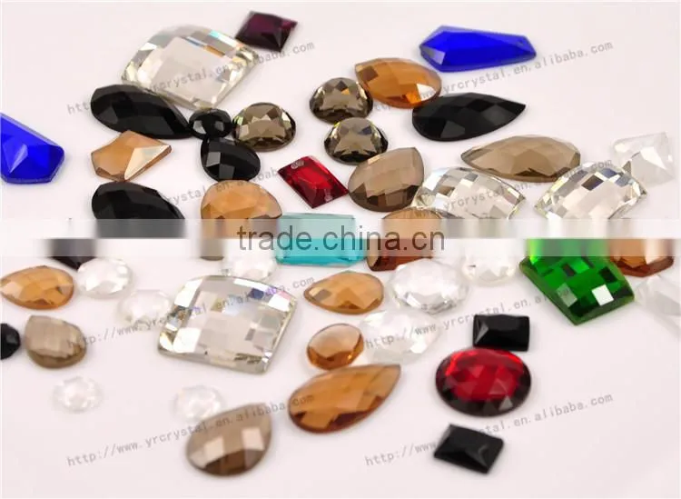 Glass beads flat back mirror rhinestones