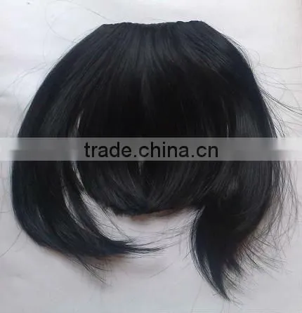 natural black synthetic long hair fringe