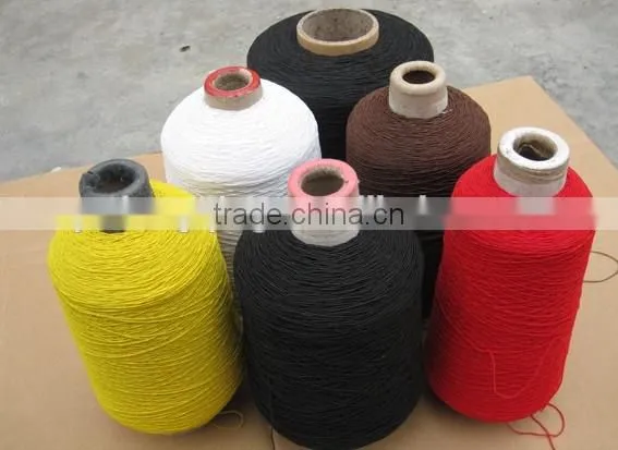 Wholesale polyester Rubber covered yarn, elastic latex rubber yarn