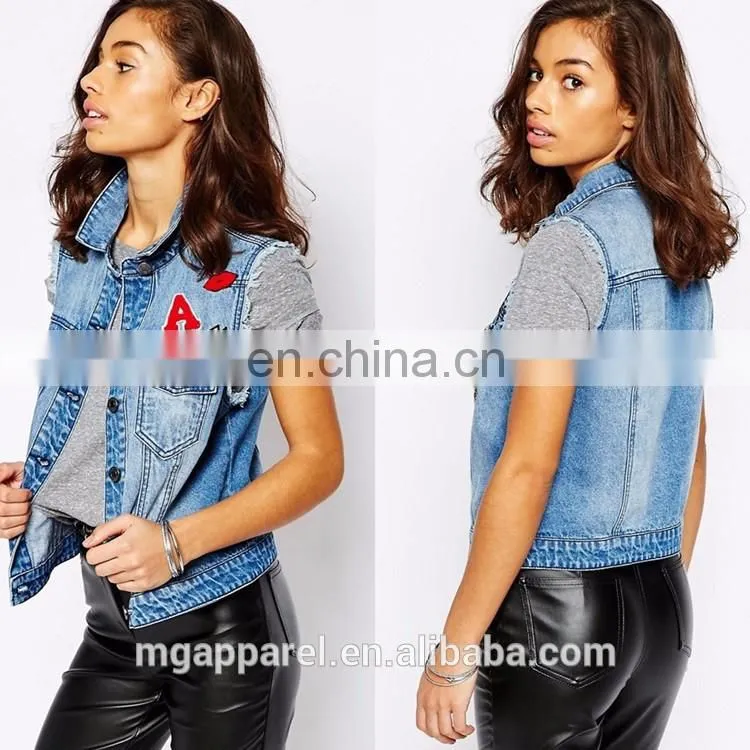2016 Latest new design waistcoats online denim waistcoats