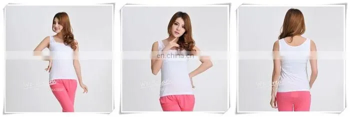 Lace Trim Square Neck Tank Top Bamboo Fiber Ladies Sleeveless Vest