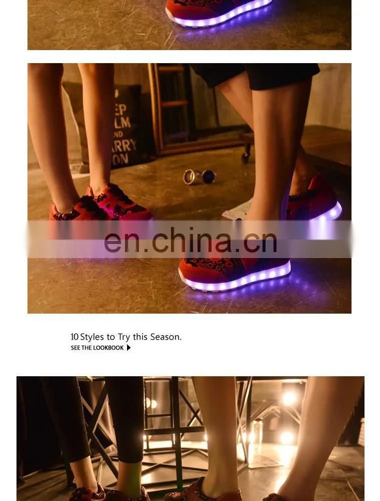 Wholesale Hot New Fashion Rechargeable OEM PU leather light shoes sneakers LED Shoes men women footwear