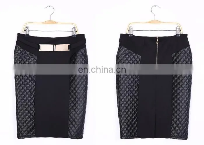 Sequins Belt Side Leather Fancy Skirt Top Designs