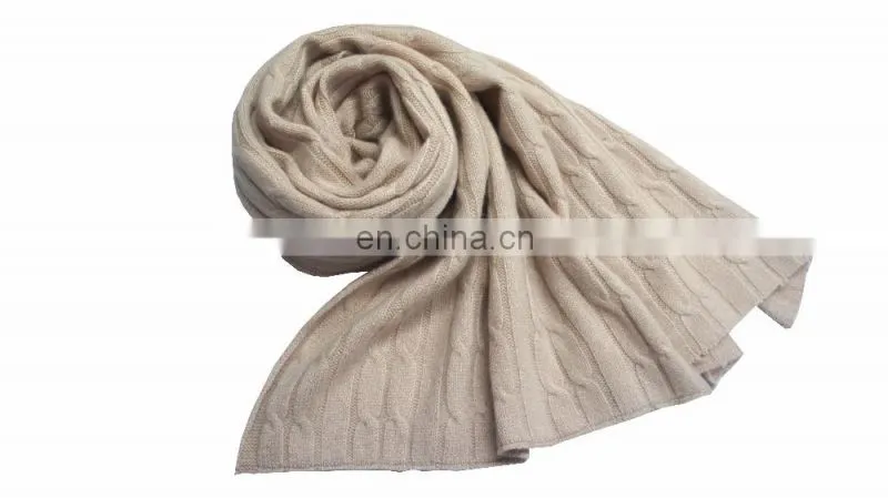 100% Cashmere Knitted Shawls ,Stoles {Cable Knit}