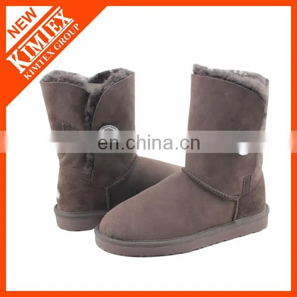 snow boots with rhinestone button