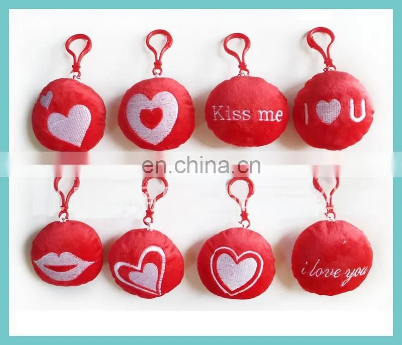 16 top selling embroidered plush emoji keychain