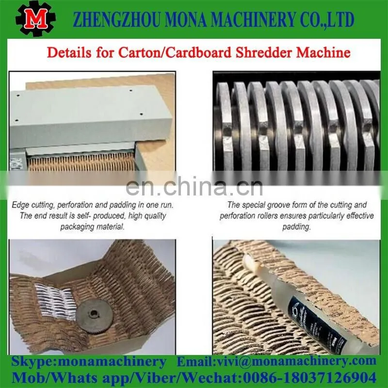 Professional Office Cardboard Shredder from Mona Factory for sale